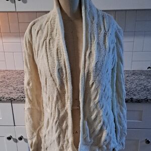 Cozy Cream Cable Knit Cardigan